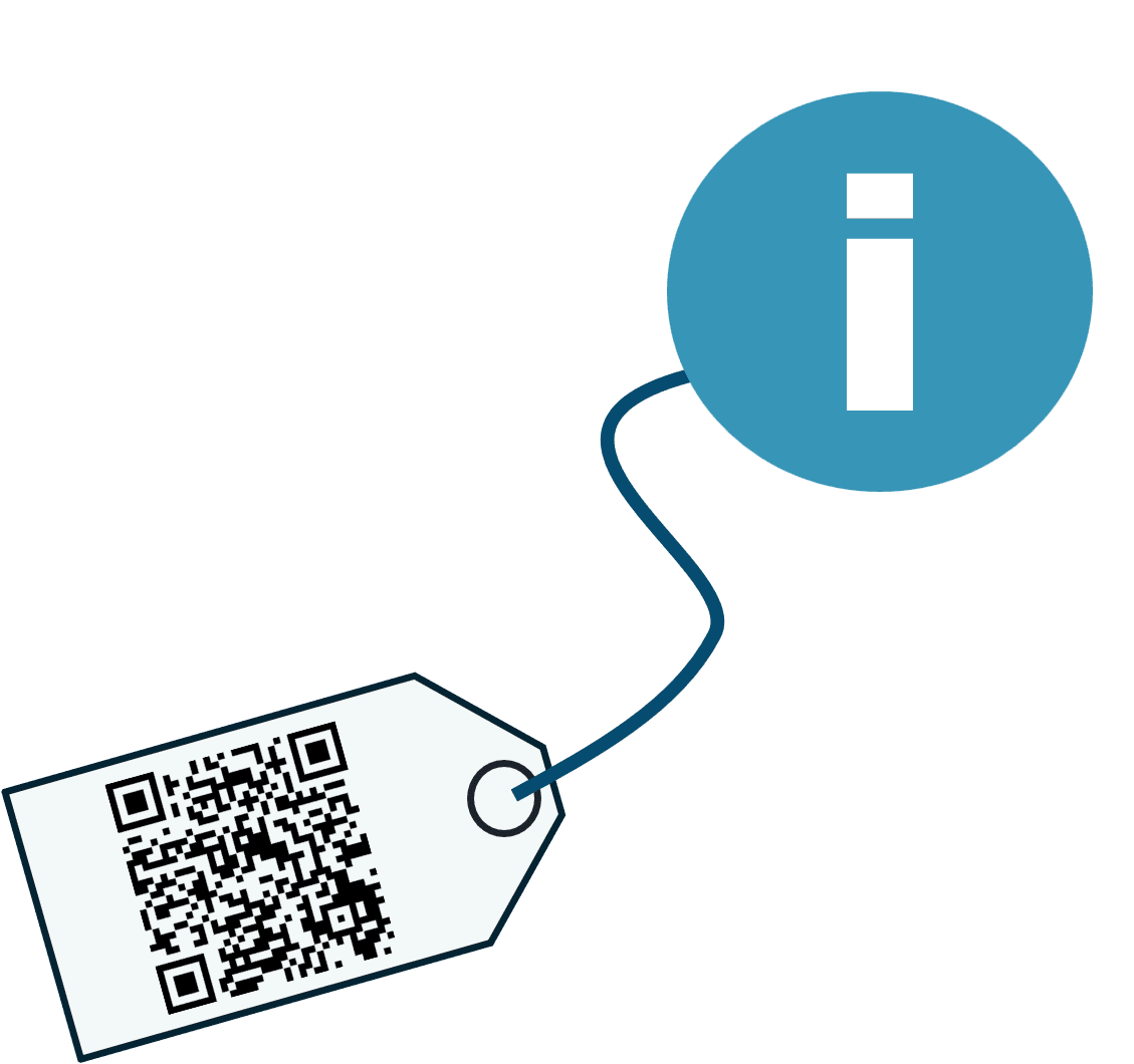 Information with a machine readable tag